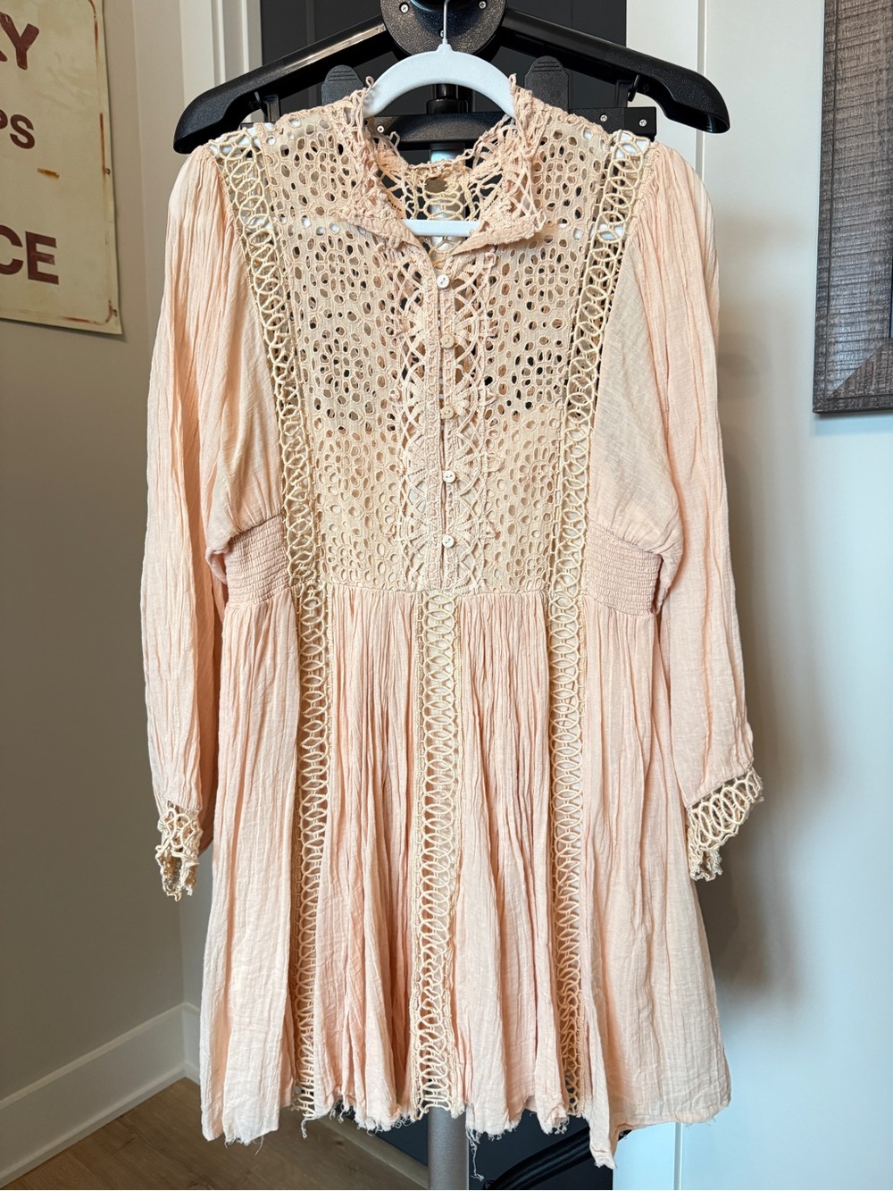 Free People peach dress- medium - Picture 7 of 8